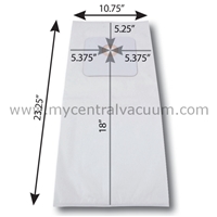 Bags for Large Cyclovac Central Vacuums. 3-Layer HEPA 11. 2-Pack.