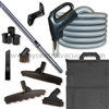 Central Vacuum Basic Floor Care Tool Package with Premium System On-Off Switch Hose.