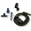 Compact Garage Cleaning Tool Package with Stretch Hose for Central Vacuum Systems
