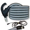 Comfort Grip Central Vacuum System Hose with Power Cord and Two-Way Switch