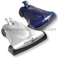 TurboCat Zoom Air-Driven Central Vacuum Power Brush in Platinum or Sapphire. By Vacuflo. Air Turbine Powered - Not Electric.